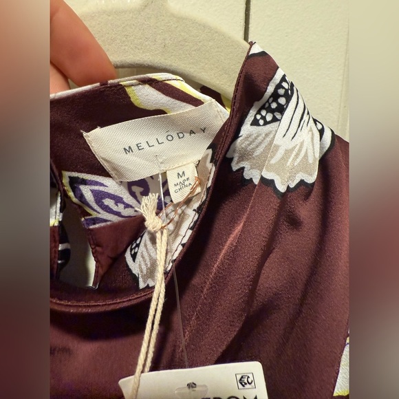 NWT Mellodqy Nordstrom Placed Floral Print Sleeveless Dress , size M - Picture 5 of 10